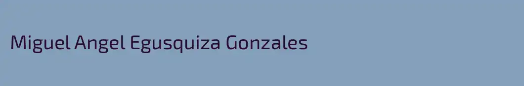 Miguel Angel Egusquiza Gonzales